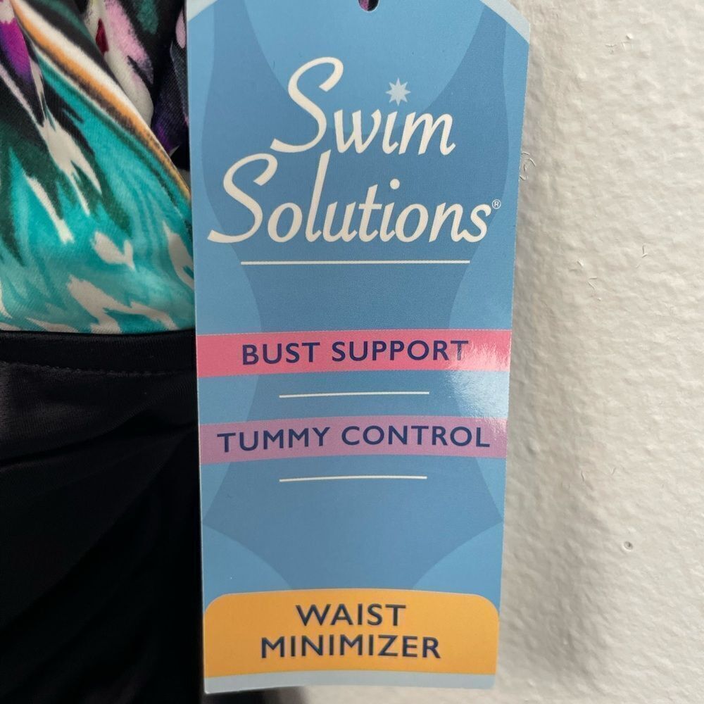 NWT Swim Solutions One Piece Swim Suit Size 16 - Picture 4 of 6